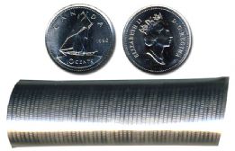 10-CENT -  1996 10-CENT ORIGINAL ROLL -  1996 CANADIAN COINS