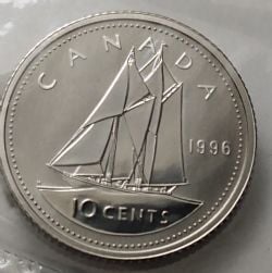 10-CENT -  1996 10-CENT (PL) -  1996 CANADIAN COINS