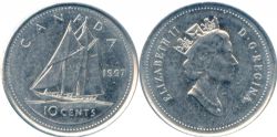 10-CENT -  1997 10-CENT - BRILLIANT UNCIRCULATED (BU) -  1997 CANADIAN COINS