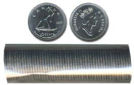 10-CENT -  1997 10-CENT ORIGINAL ROLL -  1997 CANADIAN COINS