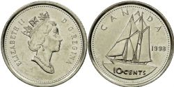 10-CENT -  1998 10-CENT (SP) -  PIÈCES DU CANADA 1998