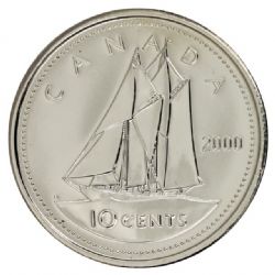 10-CENT -  2000 10-CENT - PROOF-LIKE (PL) -  2000 CANADIAN COINS