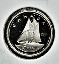 10-CENT -  2001 10-CENT (PR) -  PIÈCES DU CANADA 2001