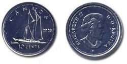 10-CENT -  2003 P NEW EFFIGY 10-CENT (BU) -  2003 CANADIAN COINS