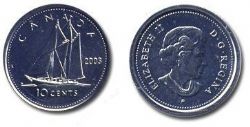 10-CENT -  2003 P NEW EFFIGY 10-CENT (PL) -  2003 CANADIAN COINS