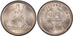 10 CENTS -  1837 10-CENTS, LARGE DATE -  1837 UNITED STATES COINS