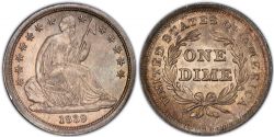 10 CENTS -  1839 10-CENTS -  1839 UNITED STATES COINS
