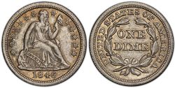 10 CENTS -  1846 10-CENTS -  1846 UNITED STATES COINS