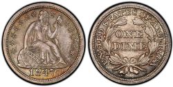 10 CENTS -  1847 10-CENTS -  1847 UNITED STATES COINS