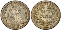 10 CENTS -  1849 10-CENTS -  1849 UNITED STATES COINS