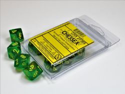 10 DICE, 10-SIDERS, MAPLE GREEN AND YELLOW -  BOREALIS