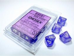 10 DICE, 10-SIDERS, PURPLE WITH WHITE -  BOREALIS