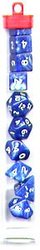 10 DICE TUBE, NAVY/WHITE, PEARLIZED