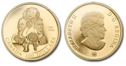 100 DOLLARS -  10TH ANNIVERSARY OF NUNAVUT -  2009 CANADIAN COINS 34
