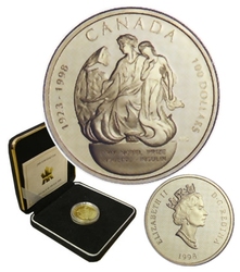 100 DOLLARS -  75TH ANNIVERSARY OF THE NOBEL PRIZE FOR THE DISCOVERY OF INSULIN -  1998 CANADIAN COINS 23