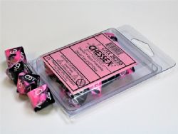 10D10 SET -  10D10, BLACK-PINK WITH WHITE NUMBERS -  GEMINI CHX