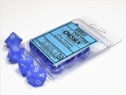 10D10 SET -  10D10, BLUE WITH WHITE NUMBERS -  FROSTED CHX