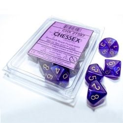 10D10 SET -  10D10, ROYAL PURPLE WITH GOLD - GLOW IN THE DARK -  BOREALIS CHX