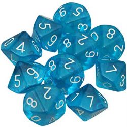 10D10 SET -  10D10, TEAL / WHITE -  TRANSLUCENT CHX