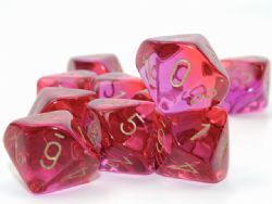 10D10 SET -  10D10, TRANSLUCENT RED-VIOLET AND GOLD CHX