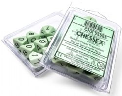 10D10 SET -  GREEN WITH BLACK NUMBERS -  OPAQUE PASTEL