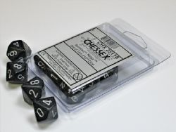 10D10 SET -  NINJA WITH SILVER NUMBERS -  SPECKLED