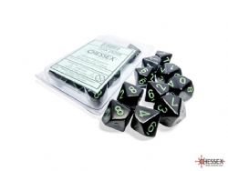 10D10 SET -  OPAQUE BLACK/GREEN