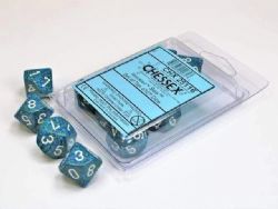 10D10 SET -  SEA WITH WHITE NUMBERS -  SPECKLED