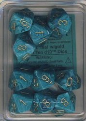 10D10, TEAL WITH GOLD -  VORTEX