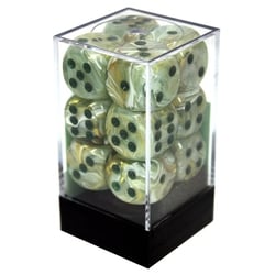 12D6 16MM GREEN WITH DARK GREEN DOTS -  MARBLE