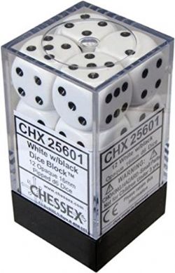 12D6 SET -  12D6, BLACK AND WHITE -  OPAQUE CHX