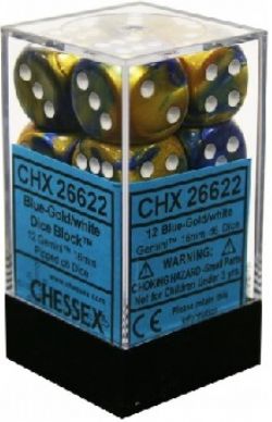 12D6 SET -  12D6, BLUE-GOLD/WHITE -  GEMINI CHX