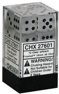 12D6 SET -  12D6, CLEAR AND BLACK -  FROSTED CHX