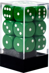 12D6 SET -  12D6, GREEN AND WHITE -  OPAQUE CHX