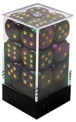 12D6 SET -  12D6, GREEN-PURPLE/GOLD -  GEMINI CHX