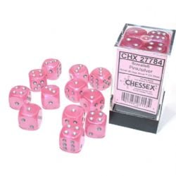 12D6 SET -  12D6, PINK WITH SILVER - GLOW IN THE DARK -  BOREALIS CHX