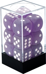 12D6 SET -  12D6, PURPLE WITH WHITE -  FROSTED CHX