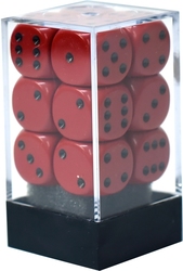 12D6 SET -  12D6, RED AND BLACK -  OPAQUE