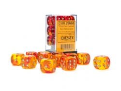 12D6 SET -  12D6, RED-YELLOW AND GOLD -  TRANSLUCENT CHX