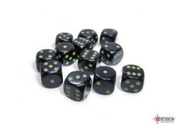 12D6 SET -  OPAQUE BLACK/GREEN