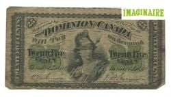 1870 -  1870 25-CENT NOTE, DICKINSON/HARINGTON (VG)