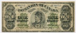 1878 -  1878 1-DOLLAR NOTE, VARIOUS/HARINGTON, MONTREAL