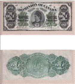 1878 -  1878 1-DOLLAR NOTE, VARIOUS/HARINGTON (VF)
