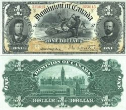1898 -  1898 1-DOLLAR NOTE, COURTNEY