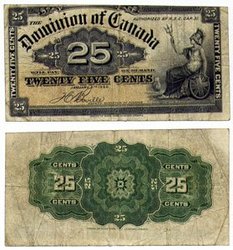 1900 -  1900 25-CENT NOTE, BOVILLE (VF)