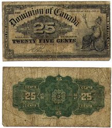 1900 -  1900 25-CENT NOTE, BOVILLE (VG)