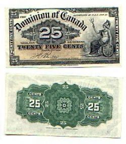 1900 -  1900 25-CENT NOTE, BOVILLE