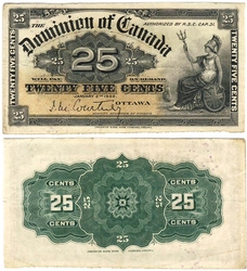 1900 -  1900 25-CENT NOTE, COURTNEY (EF)