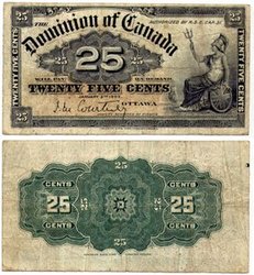 1900 -  1900 25-CENT NOTE, COURTNEY (VF)