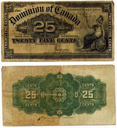 1900 -  1900 25-CENT NOTE, SAUNDERS (F)